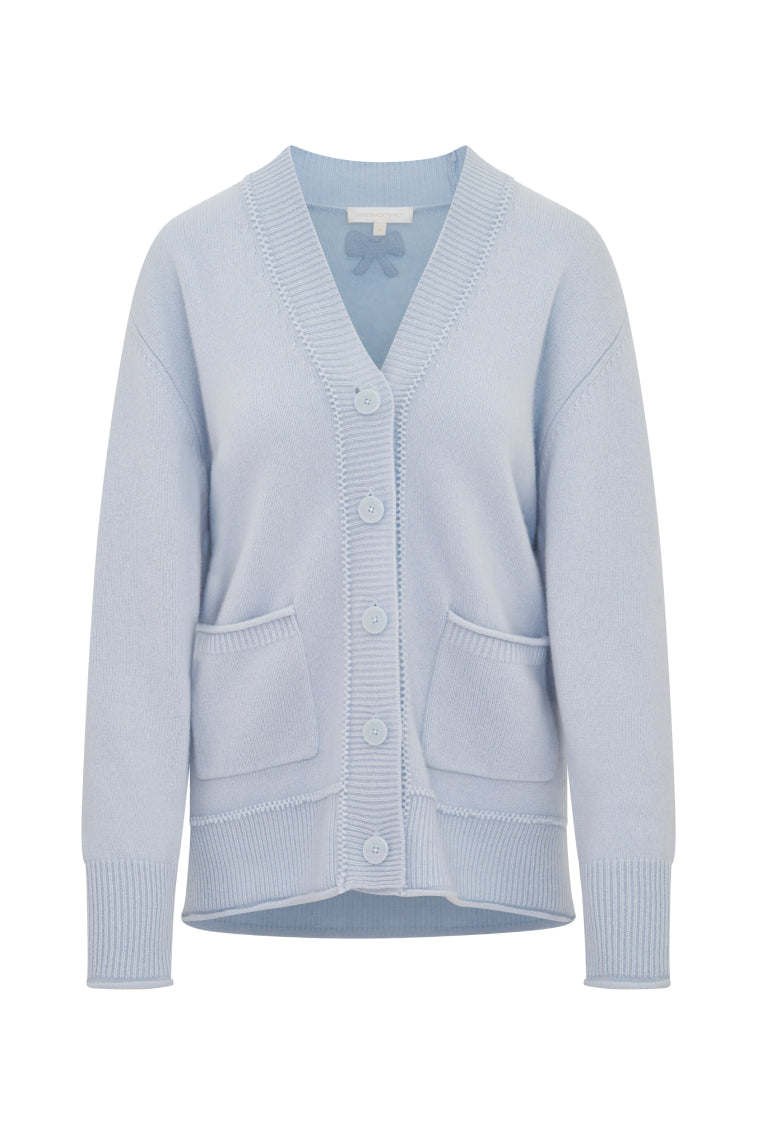 Applene Cashmere Cardigan - SEAGLASS BLUE