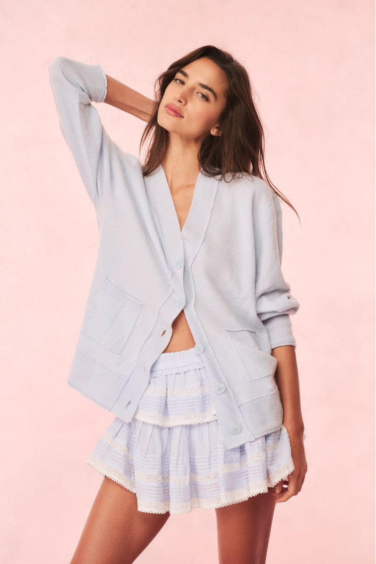 Applene Cashmere Cardigan - SEAGLASS BLUE