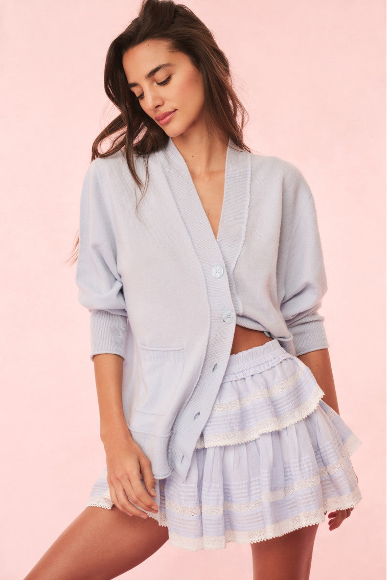 Applene Cashmere Cardigan - SEAGLASS BLUE