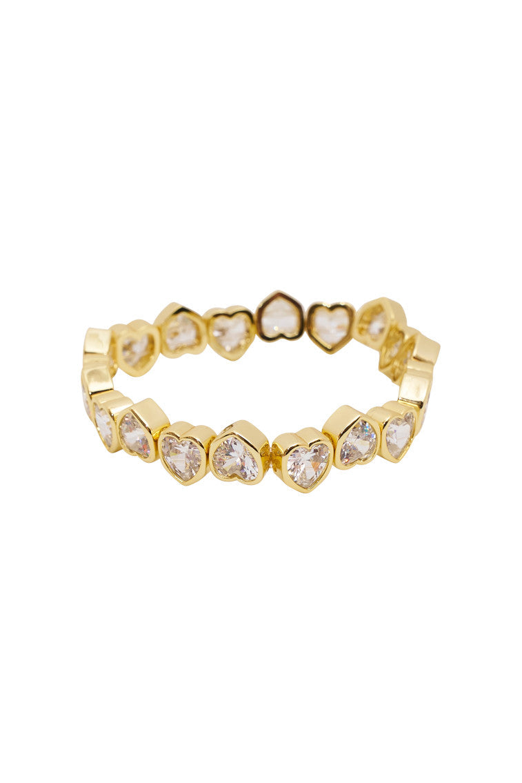 Large Heart Stretch Bracelet - GOLD