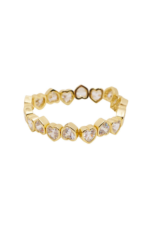 Large Heart Stretch Bracelet - GOLD