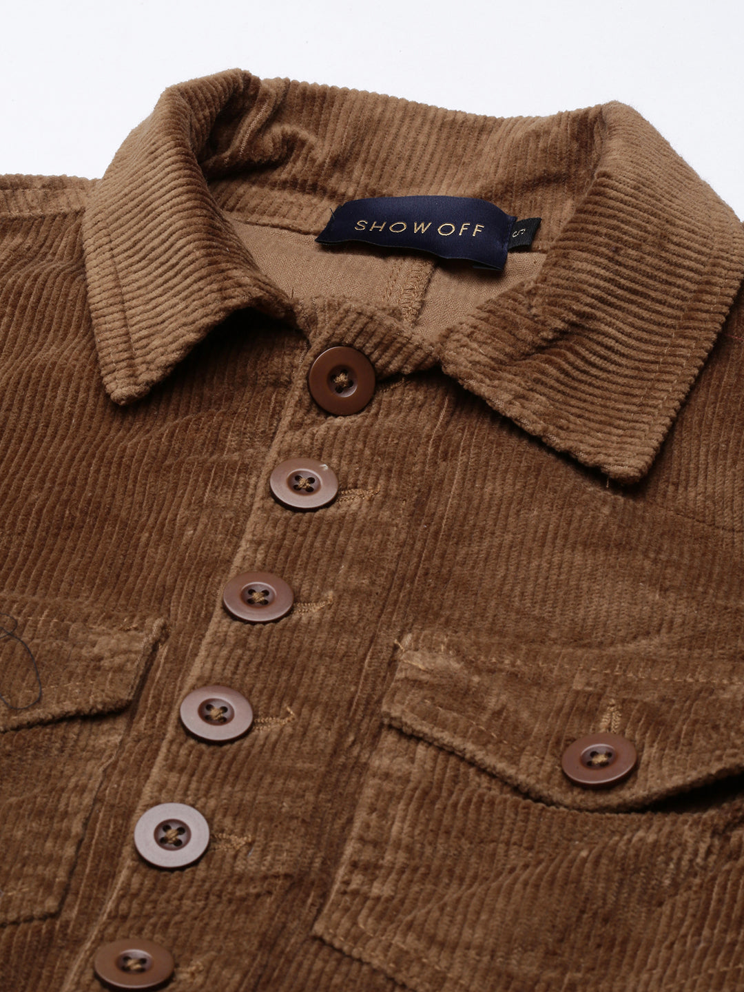 Women's Khaki Shirt Collar Belted Cotton Mini Shirt Dress