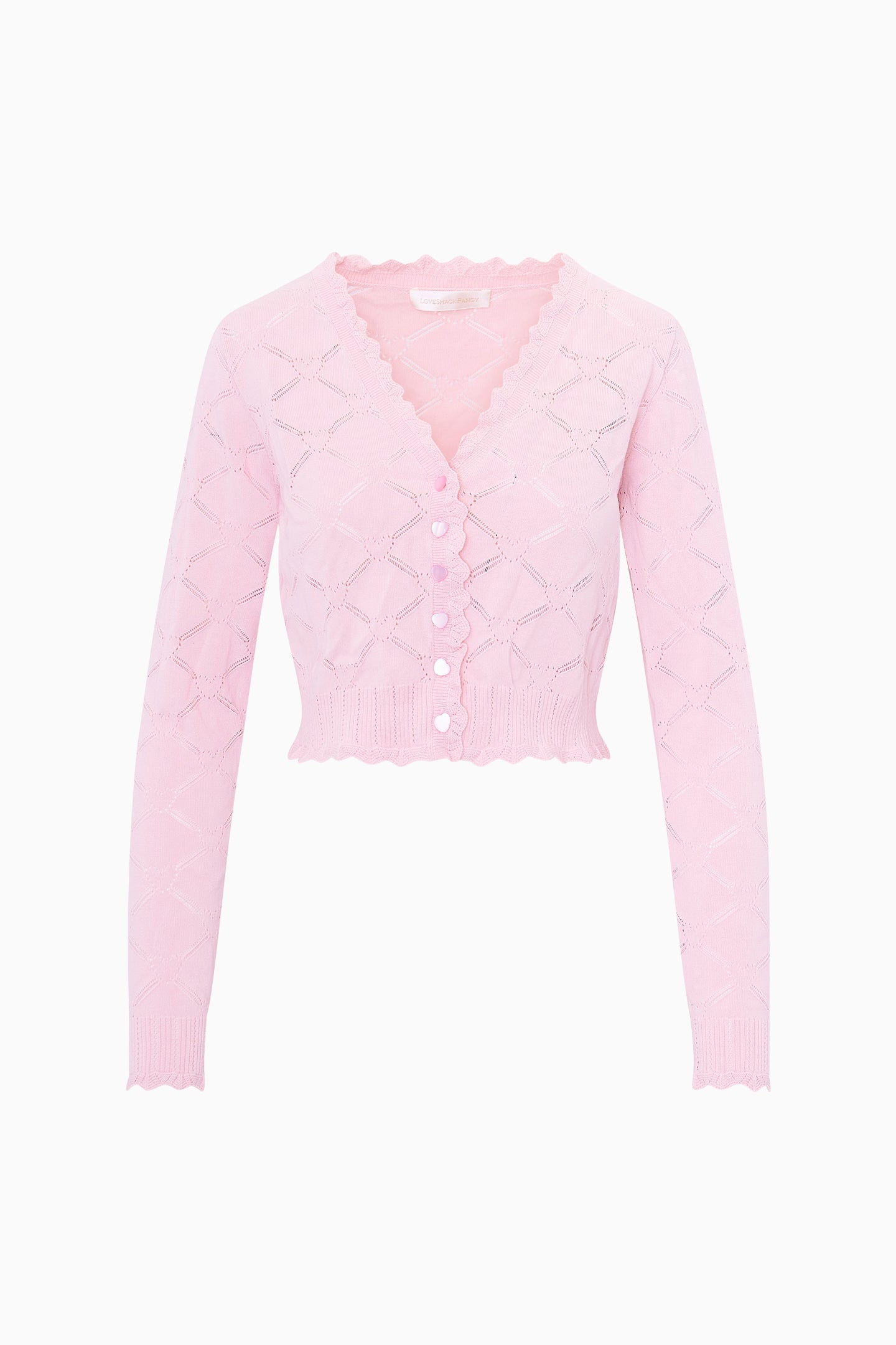 Petra Knit Heart Argyle Cardigan