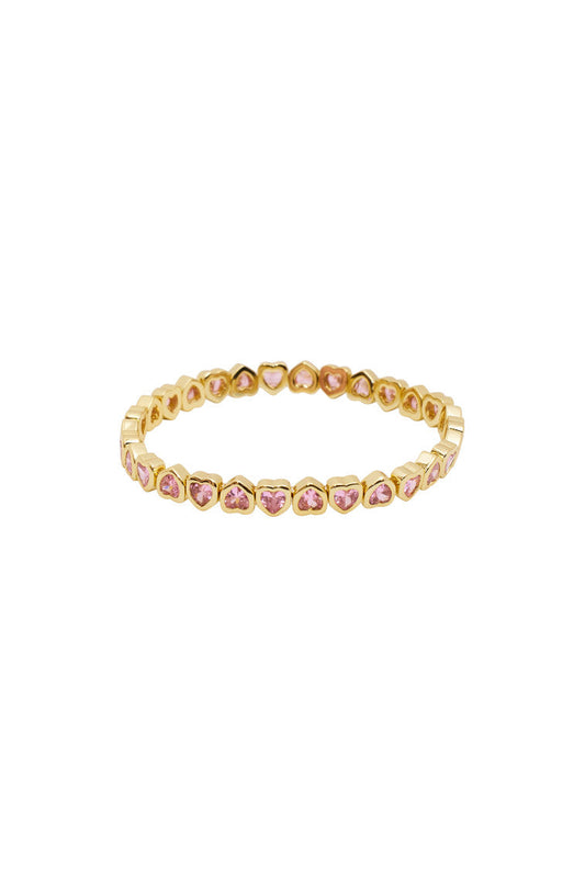 Small Heart Stretch Bracelet - PINK