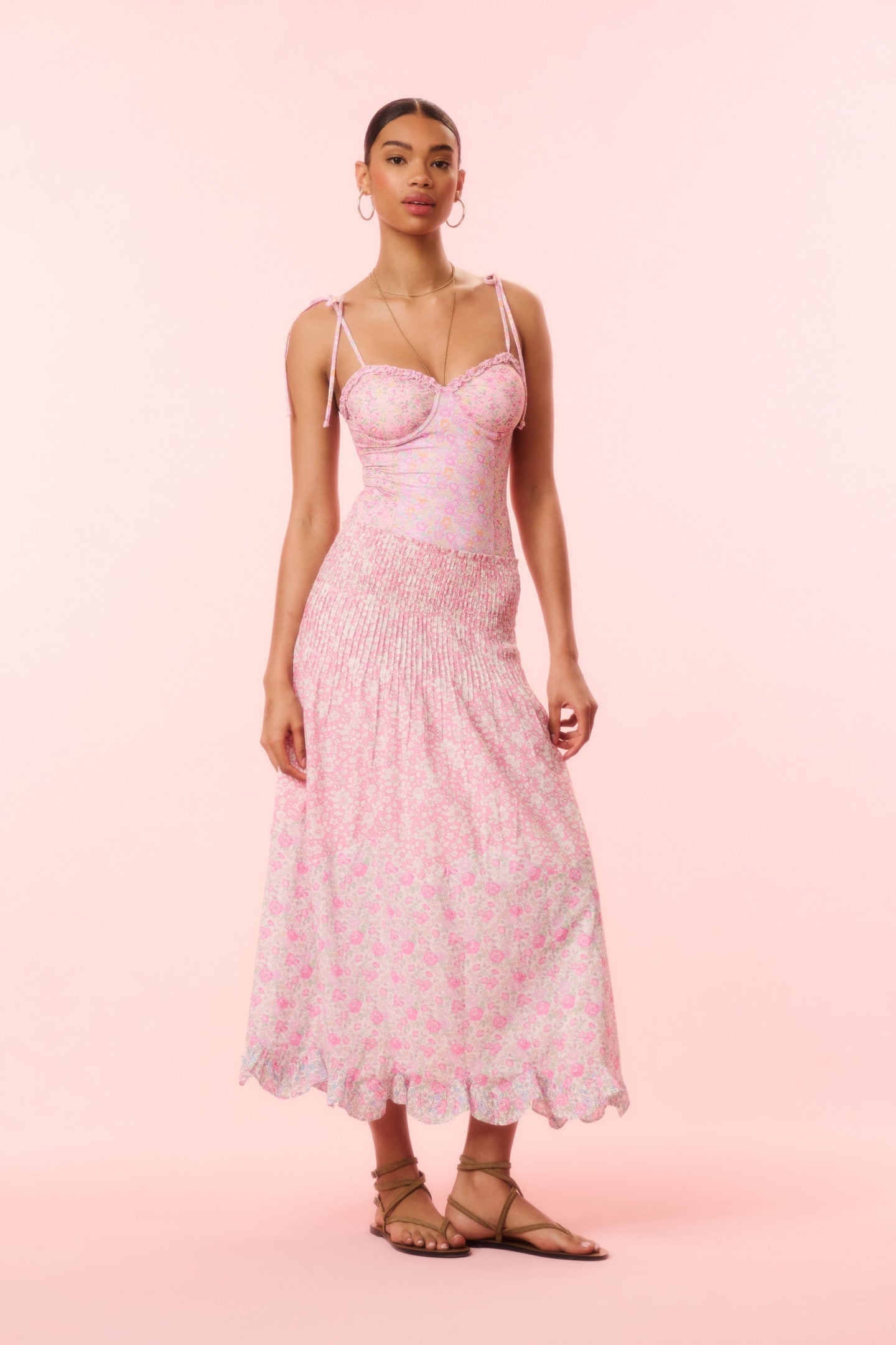 Tian Liberty Fabric Midi Skirt