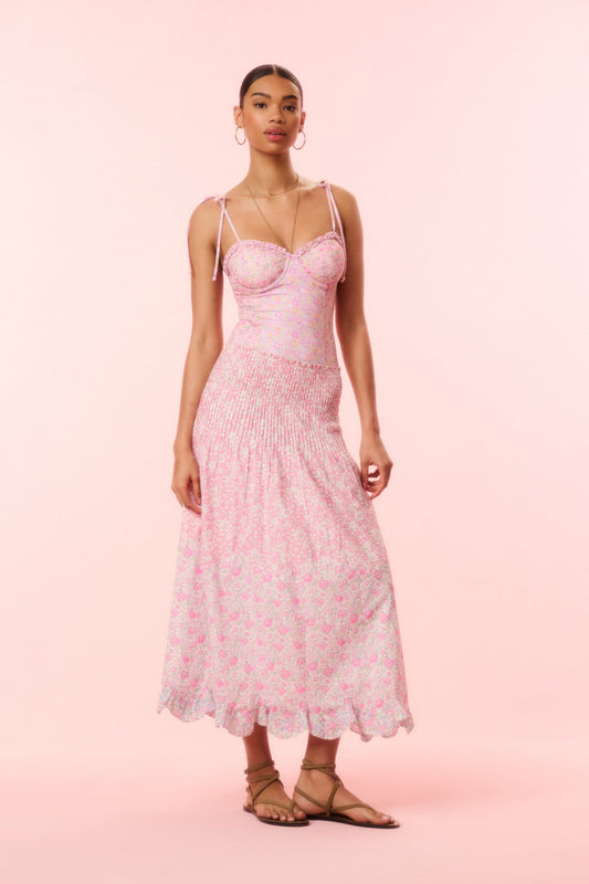 Tian Liberty Fabric Midi Skirt