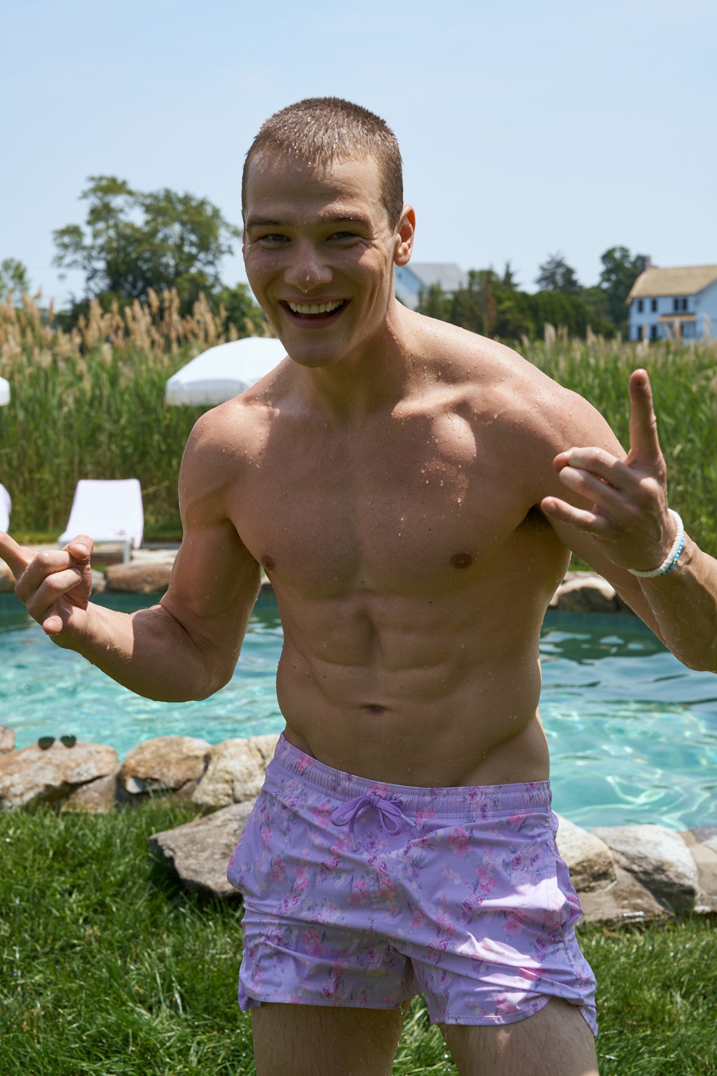 Men's Kai Swim Shorts - HIBISCUS